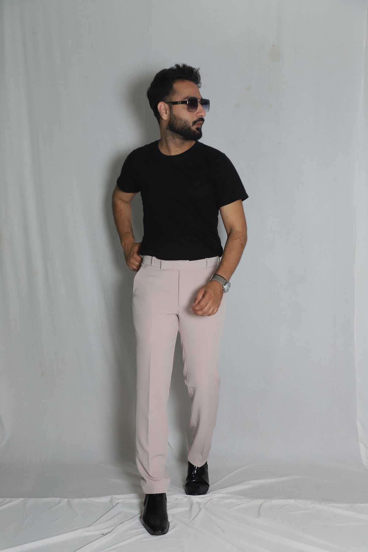 Men's Formal Trouser – Italian Lachka Fabric | Regular Fit (Slate Grey)