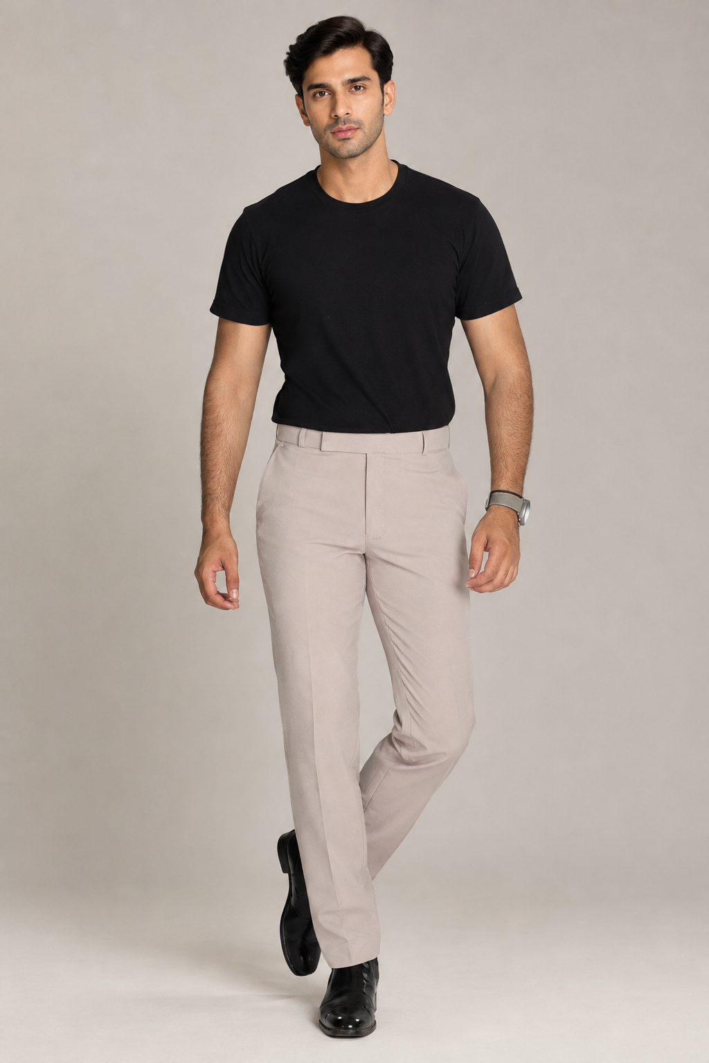 Men's Formal Trouser – Italian Lachka Fabric | Regular Fit (Slate Grey)