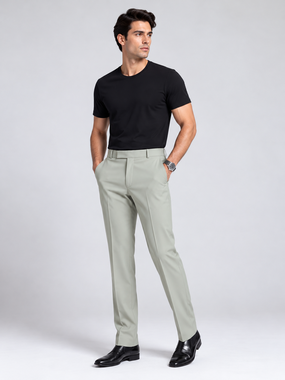 FORMAL TROUSER-DARK OLIVE GREEN