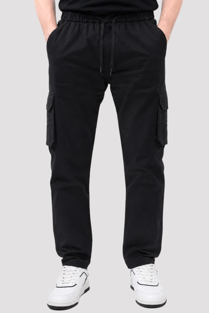 Men's Cargo Pant – Pure Cotton Fabric | Relaxed Cargo Fit Pant (Jet Black)