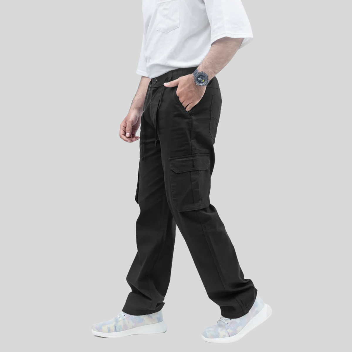 Men's Linen Blend Cargo Pants