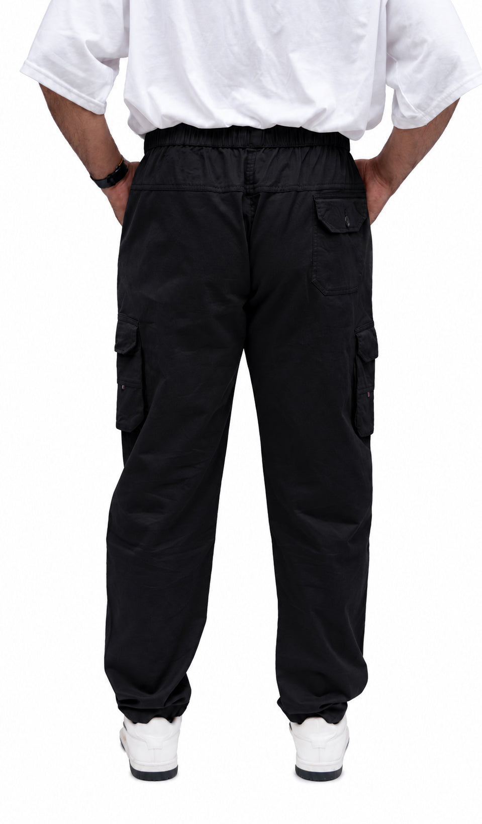 Men's Cargo Pant – Pure Cotton Fabric | Relaxed Cargo Fit Pant (Jet Black)