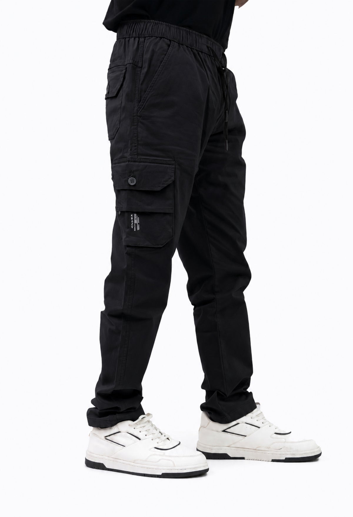 Men's Cargo Pant – Pure Cotton Fabric | Relaxed Cargo Fit Pant (Jet Black)